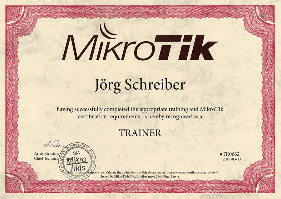 Mikrotik Train The Trainer
